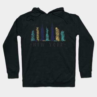 New York City Skyline Hand Drawn Hoodie